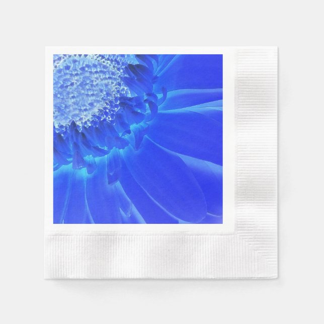 electric blue gerbera napkin (Front)