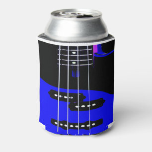Electric Blue Guitar Music Lover Can Cooler