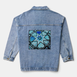 Electric Blue Hearts & Stars Denim Jacket