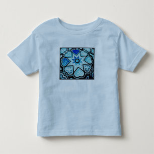 Electric Blue Hearts & Stars Toddler's Toddler T-Shirt