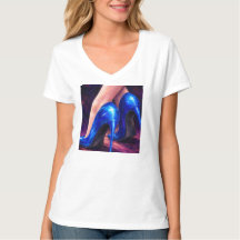 Electric Blue High Heels Fashion Abstract painting