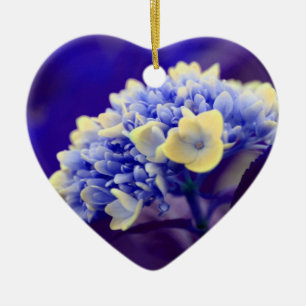 Electric Blue Hydrangea Flower Ornament