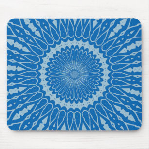 Electric Blue Lemonade and Aquamarine Duo Tone Man Mouse Pad