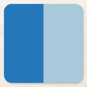 Electric Blue Lemonade and Aquamarine Duo Tone Square Paper Coaster