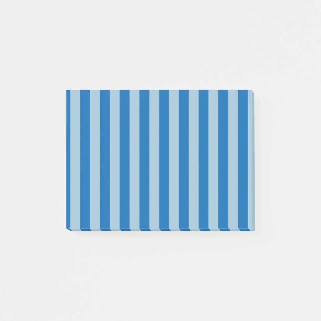 Electric Blue Lemonade and Aquamarine Vertical Str Post-it Notes (Front)