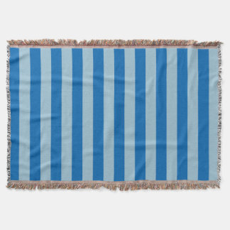 Electric Blue Lemonade and Aquamarine Vertical Str Throw Blanket