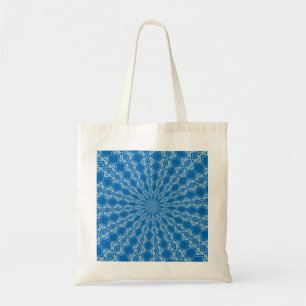 Electric Blue Lemonade and Aquamarine Wriggly Kale Tote Bag