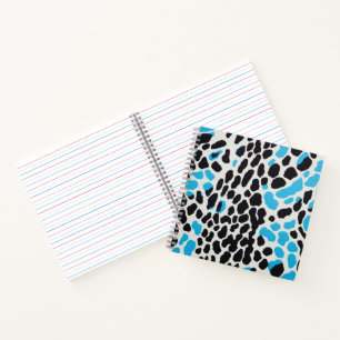 Electric Blue Leopard Notebook