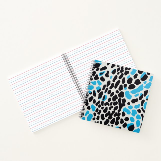 Electric Blue Leopard Notebook (Inside)