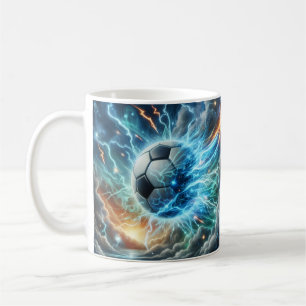 Electric Blue Lightning Coffee Mug