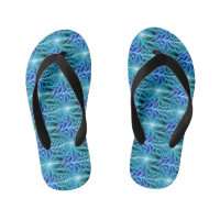 Electric Blue Luminous Fractal Repeating Pattern