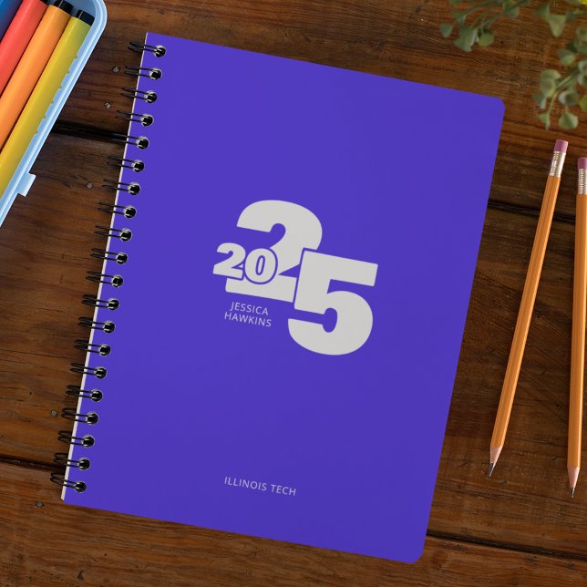 Electric Blue Overlapped Year Spiral Weekly Planner (Creator Uploaded)