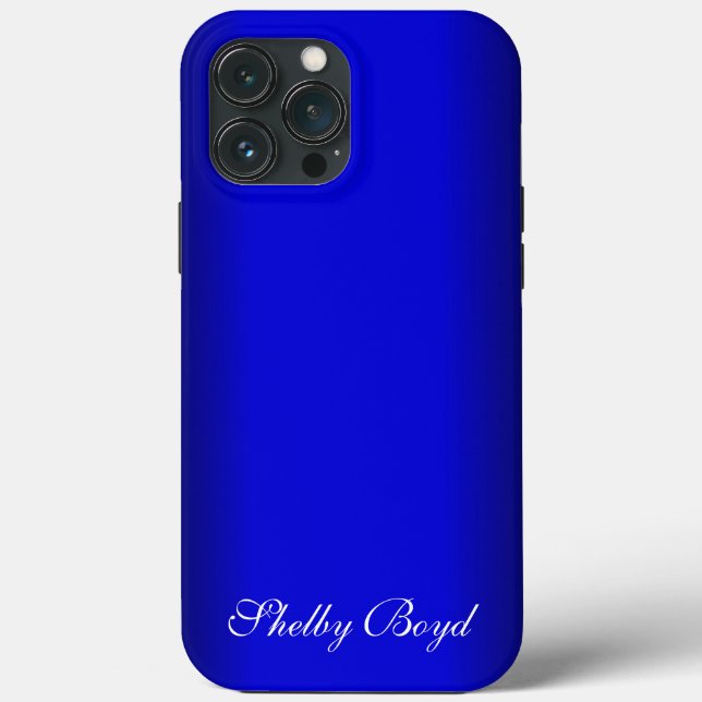 Electric Blue Personal Case-Mate iPhone Case (Back)