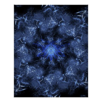 Electric Blue Plasma Fractal Art