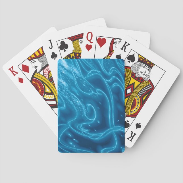 Electric Blue Playing Cards (Back)