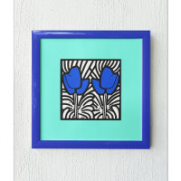 Electric Blue Pop Art Tulips