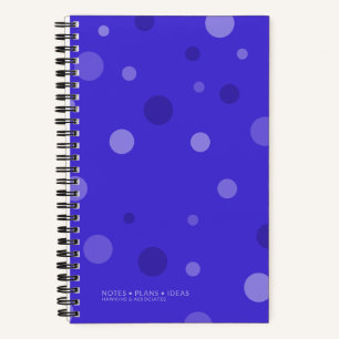 Electric Blue Pop Dots Spiral Bound Notebook