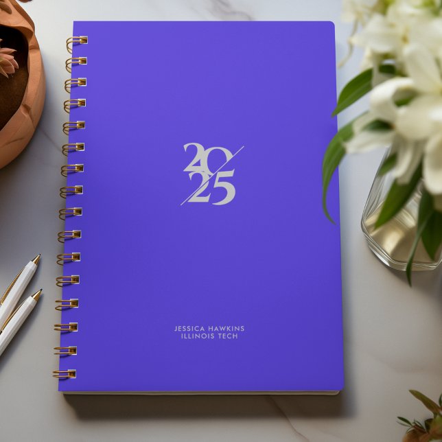 Electric Blue Split Year Spiral Weekly Planner (Creator Uploaded)