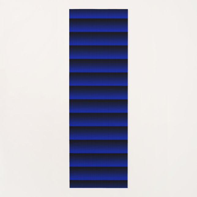 Electric Blue Stripe Yoga Mat (Front)