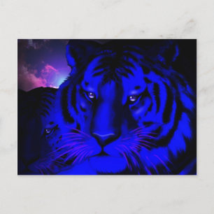 Electric Blue Tiger Postcard