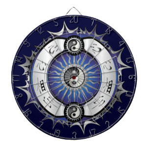 Electric Blue Yin Yang Dartboard