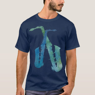 Electric Blues Saxes T-Shirt