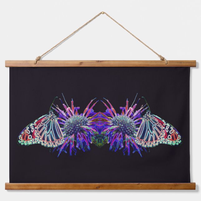 Electric Butterfly Abstract Nature Art  Hanging Tapestry (Front)