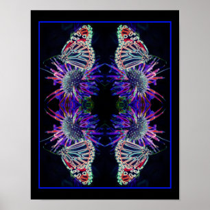 Electric Butterfly Abstract Nature Art   Poster