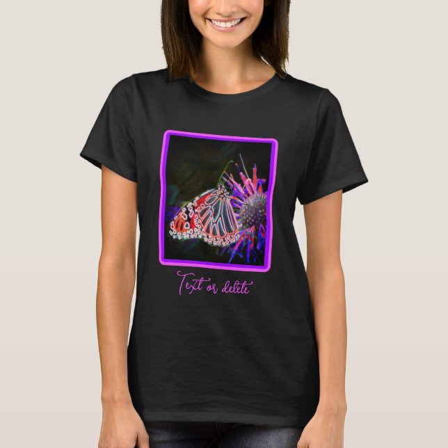 Electric Butterfly Abstract Nature Art  T-Shirt (Front)