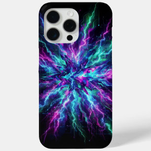 Electric Camo, futuristic design, neon camouflage iPhone 15 Pro Max Case