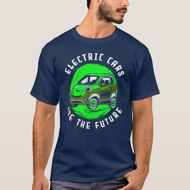 Electric Car Quiet Environment Climate Protection  T-Shirt (Front)