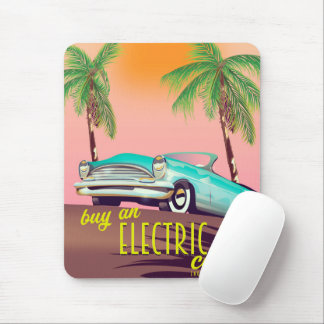 Electric Car Vintage Commercial Mouse Pad