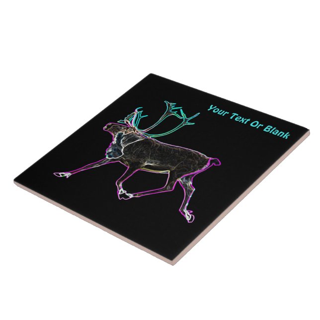 Electric Caribou Ceramic Tile (Side)