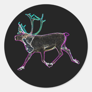 Electric Caribou Classic Round Sticker