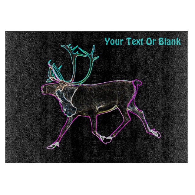 Electric Caribou Cutting Board (Front)