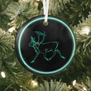 Electric Caribou Glass Tree Decoration