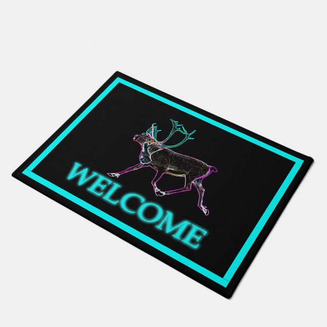 Electric Caribou - Welcome Doormat (Angled)