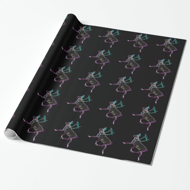 Electric Caribou Wrapping Paper (Unrolled)