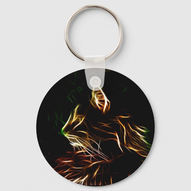 Electric cat face pofile key ring (Front)