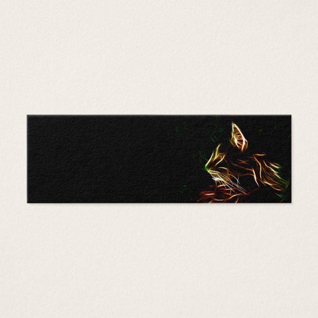 Electric cat face profile bookmark (Front)