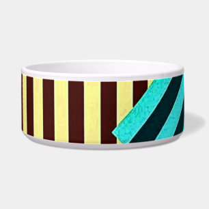 Electric Chevron Stripe Fusion Design pet bowl
