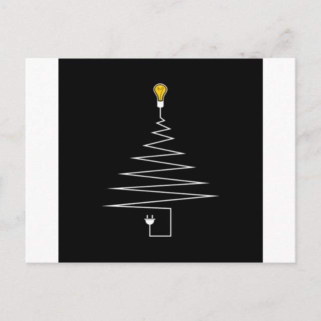 Electric Christmas tree Holiday Postcard (Front)