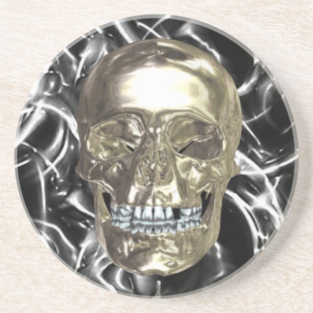 Electric Chrome Skull Coaster (Front)