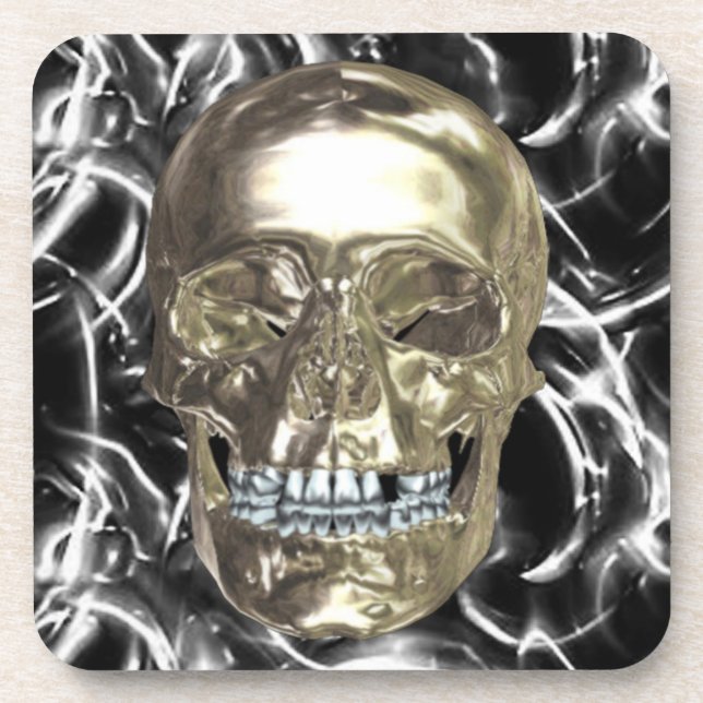 Electric Chrome Skull Coasters (Front)