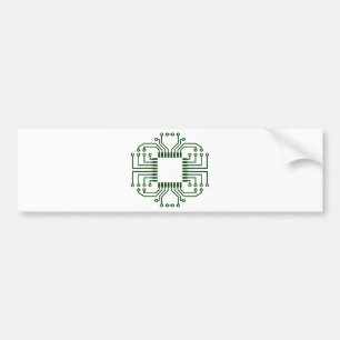 Electric Circuit Board Processor Bumper Sticker