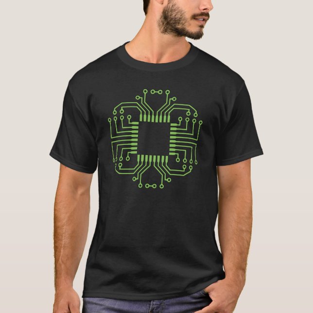 Electric Circuit Board Processor T-Shirt (Front)