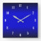Electric Cobalt Blue White Numbers 2 Wall Clock