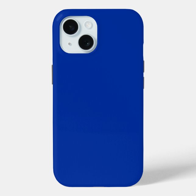 Electric Cobalt Solid Colour | Classic Elegant Case-Mate iPhone Case (Back)