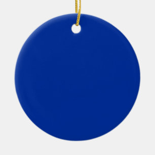 Electric Cobalt Solid Colour   Classic Elegant Ceramic Ornament
