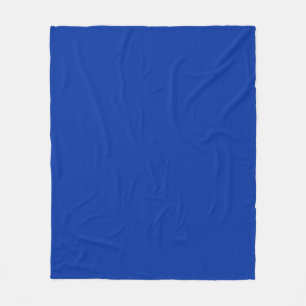 Electric Cobalt Solid Colour   Classic Elegant Fleece Blanket